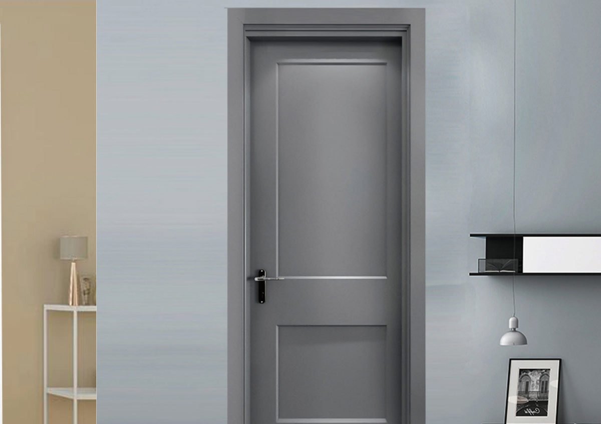 A white Shaker two-panel interior door.